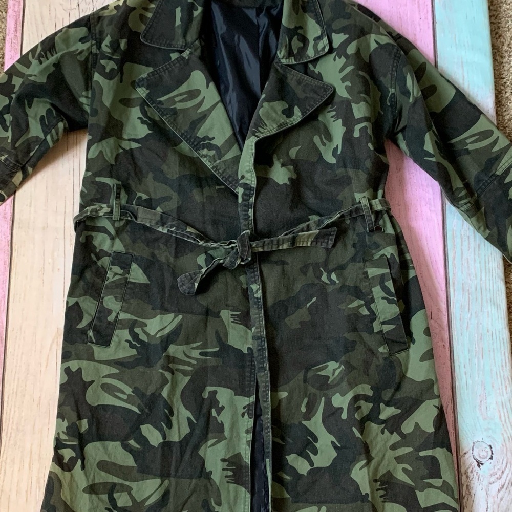 Missguided camo long jacket - Picture 10 of 10